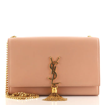 Saint Laurent Classic Monogram Tassel Crossbody Bag Leather Medium