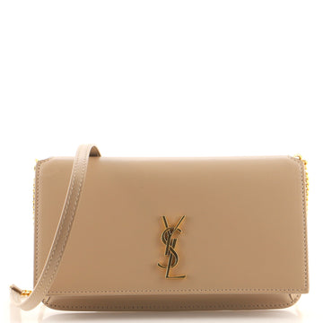 Saint Laurent Classic Monogram Phone Holder Shoulder Bag Leather