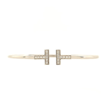 Tiffany & Co. T Wire Bracelet 18K White Gold with Diamonds