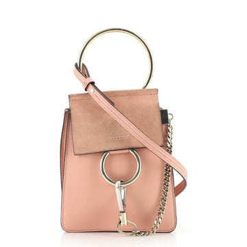 Chloe Faye Bracelet Crossbody Bag Leather and Suede Mini