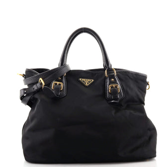 Prada Convertible Belted Tote Tessuto Large
