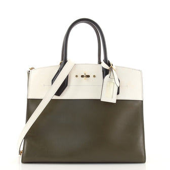 Louis Vuitton City Steamer Handbag Leather MM