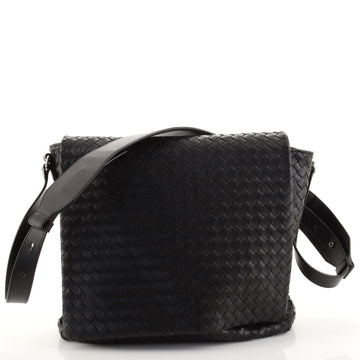Bottega Veneta Square Flap Messenger Bag Intrecciato Nappa Medium