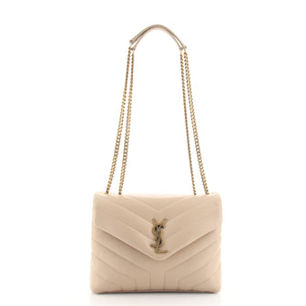 Saint Laurent LouLou Shoulder Bag Matelasse Chevron Leather Small