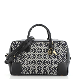 Loewe Amazona Bag Leather and Jacquard Canvas 28