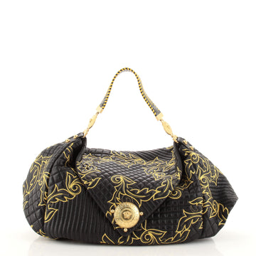 Versace Medusa Envelope Flap Shoulder Bag Barocco Leather Medium