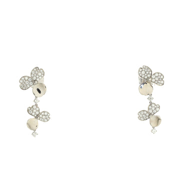 Tiffany & Co. Paper Flowers Cluster Drop Earrings Platinum with Diamonds