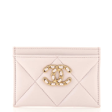 Chanel 19 Card Holder Quilted Lambskin