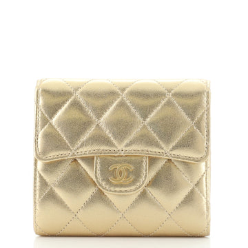 Chanel CC Compact Classic Flap Wallet Quilted Lambskin