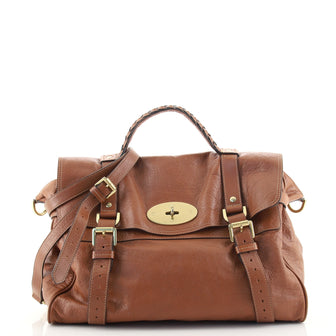 Mulberry Alexa Satchel Polished Buffalo Oversized
