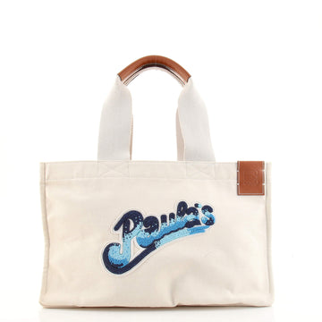 Loewe Paula's Ibiza Tote Canvas with Applique Medium