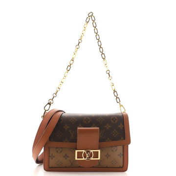 Louis Vuitton Dauphine Shoulder Bag Reverse Monogram Canvas MM