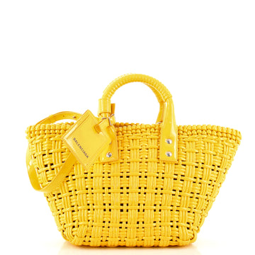Balenciaga Bistro Panier Bag Woven Faux Leather XS