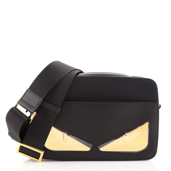 Fendi Monster Camera Messenger Bag Leather Small