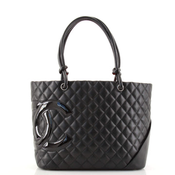 Chanel Cambon Tote Quilted Leather Large
