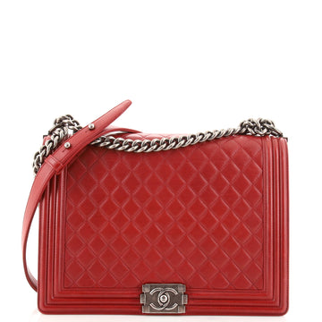 Chanel Boy Flap Bag Quilted Lambskin Large