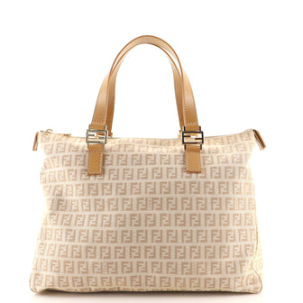 Fendi Vintage Zip Tote Zucchino Canvas Medium