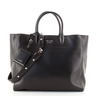 Prada Convertible Open Tote City Calfskin Medium