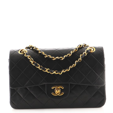 Chanel Vintage Classic Double Flap Bag Quilted Lambskin Small