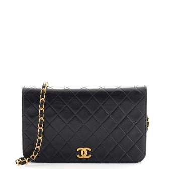 Chanel Vintage Full Flap Bag Quilted Lambskin Medium