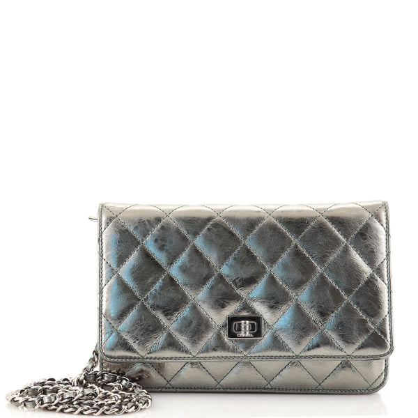 Chanel Reissue 2.55 Wallet on Chain Quilted Aged Calfskin Green