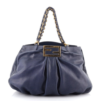 Fendi Mia Tote Pebbled Leather Large
