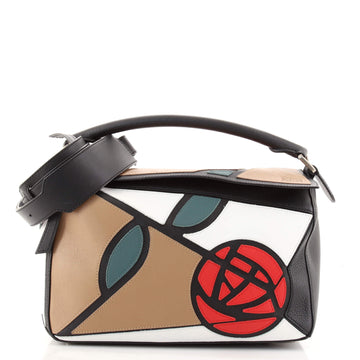 Loewe Roses Puzzle Bag Leather Medium