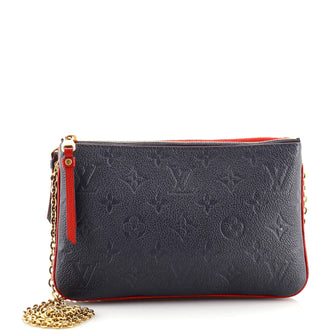 Louis Vuitton Double Zip Pochette Monogram Empreinte Leather