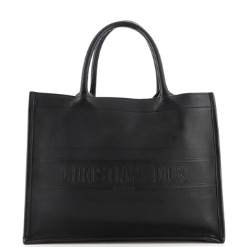 Christian Dior Book Tote Embossed Leather Medium