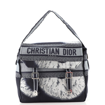 Christian Dior Tie Dye Dior Camp Messenger Bag Embroidered Canvas