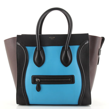 Celine Tricolor Luggage Bag Leather Mini