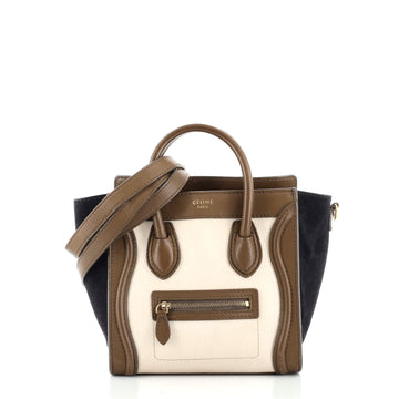 Celine Tricolor Luggage Bag Leather Nano