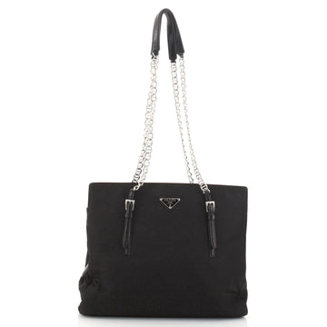 Prada Buckle Chain Tote Tessuto Medium