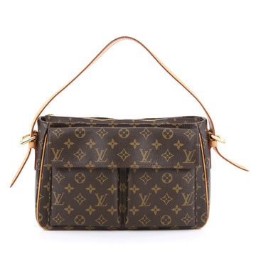Louis Vuitton Viva Cite Handbag Monogram Canvas GM Brown