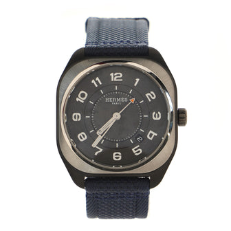 Hermes H08 Automatic Watch DLC Titanium and Nylon 39