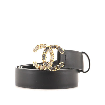 Chanel Woven Chain CC Buckle Belt Leather Medium