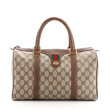 Gucci Vintage Interlocking G Boston Bag GG Coated Canvas Medium