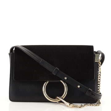 Chloe Faye Shoulder Bag Leather and Suede Small
