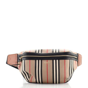 Burberry Sonny Waist Bag Icon Stripe E-Canvas Medium