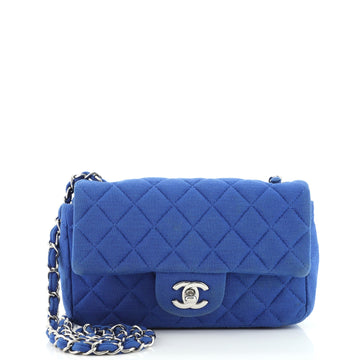 Chanel Classic Single Flap Bag Quilted Jersey Mini