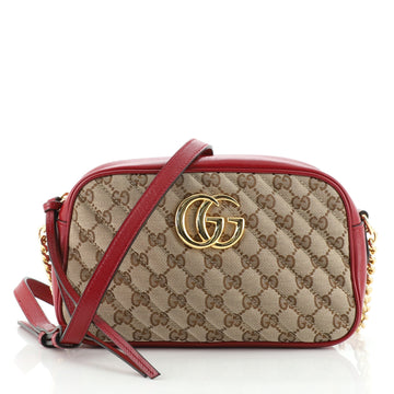 Gucci GG Marmont Shoulder Bag Diagonal Quilted GG Canvas Small
