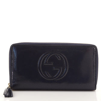 Gucci Soho Zip Around Wallet Patent