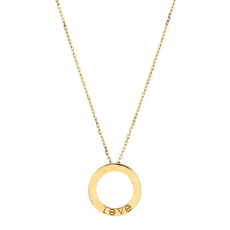 Cartier 3 Diamonds Love Pendant Necklace 18K Yellow Gold and Diamonds