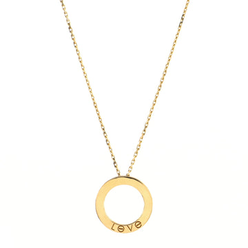 Cartier 3 Diamonds Love Pendant Necklace 18K Yellow Gold and Diamonds