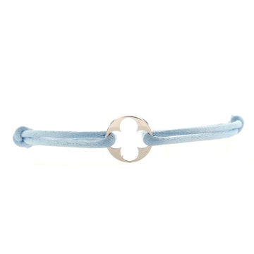 Louis Vuitton Empreinte Bracelet Silk Cord with 18K White Gold