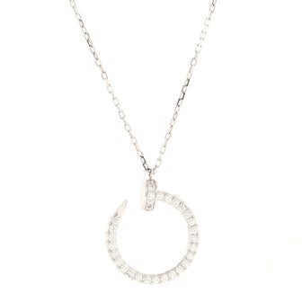 Cartier Juste un Clou Pendant Necklace 18K White Gold and Diamonds