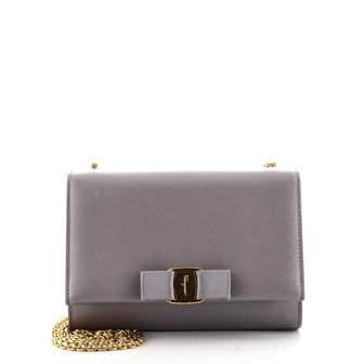 Salvatore Ferragamo Vara Bow Crossbody Bag Leather Mini