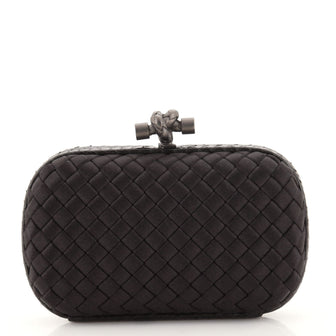 Bottega Veneta Box Knot Clutch Intrecciato Satin Small