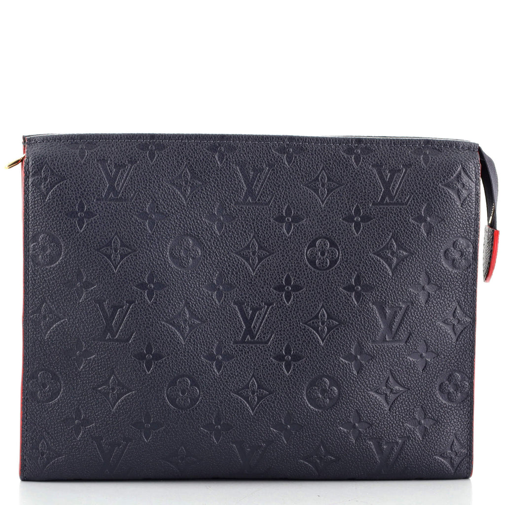 Louis Vuitton Cosmetic Pouch Monogram Empreinte Leather Blue 21971861