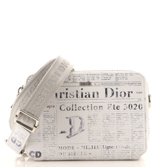 Dior x Daniel Arsham Newspaper Print Saddle Bag
